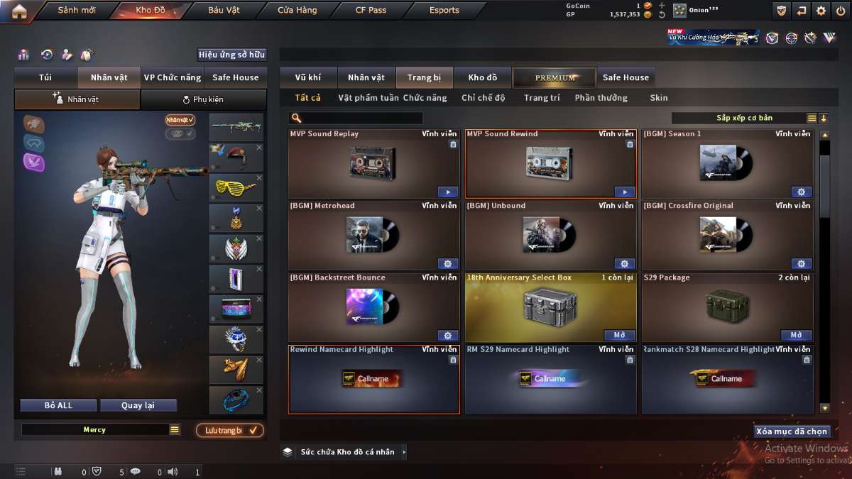shop acc cf uy tin gia re